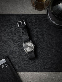 "Silas" Black Leather Single Pass Strap