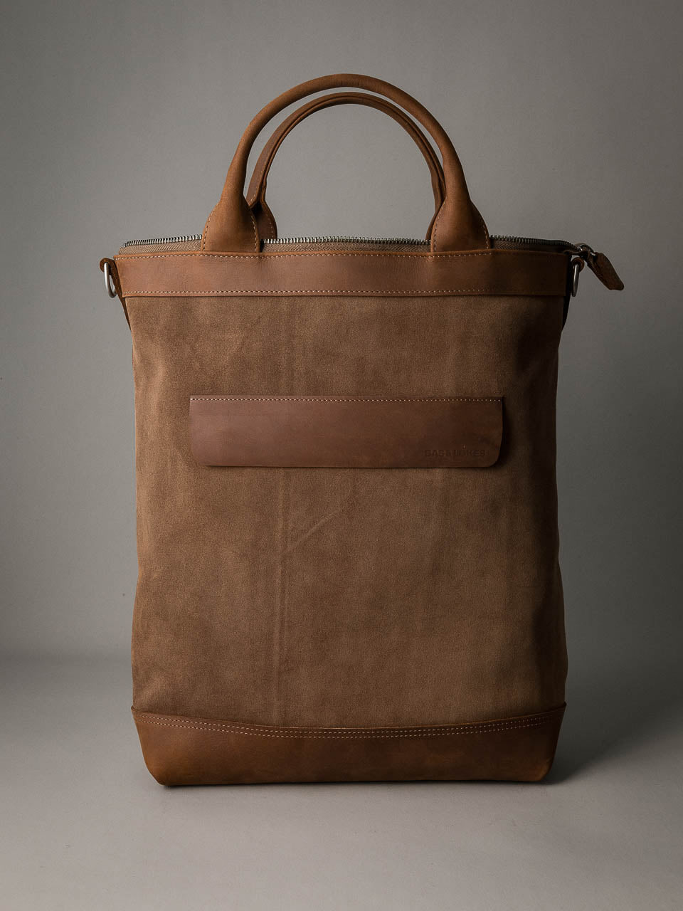 Lennox Tote Bag - Camel Tan Suede
