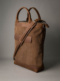 Lennox Tote Bag - Camel Tan Suede