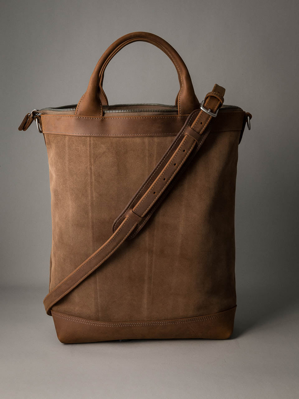 Lennox Tote Bag - Camel Tan Suede