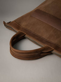 Lennox Tote Bag - Camel Tan Suede