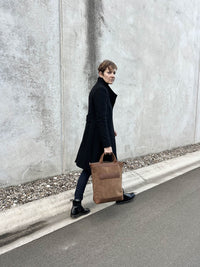 Lennox Tote Bag - Camel Tan Suede