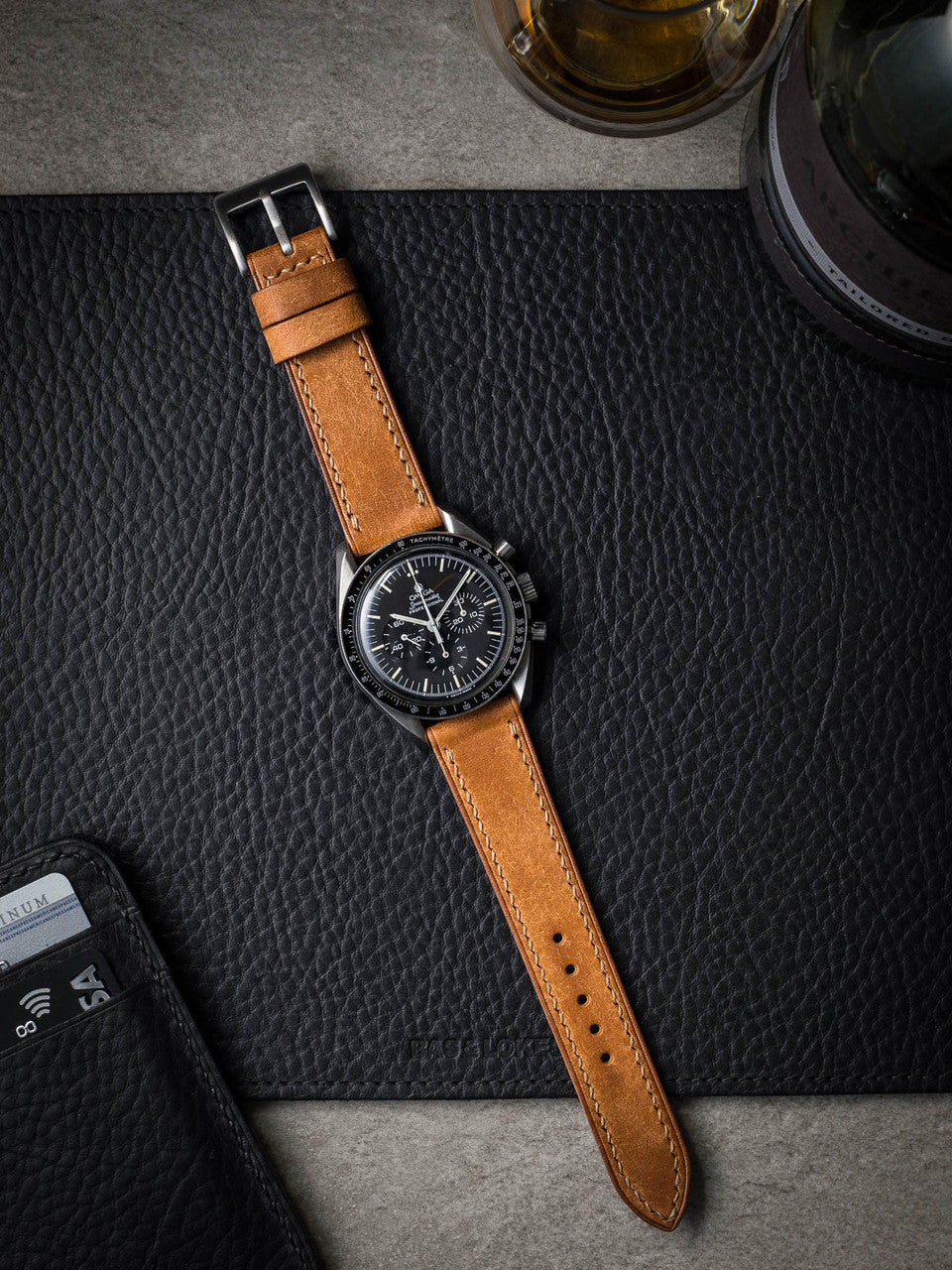 "Taylor" Butterscotch Leather Watch Strap