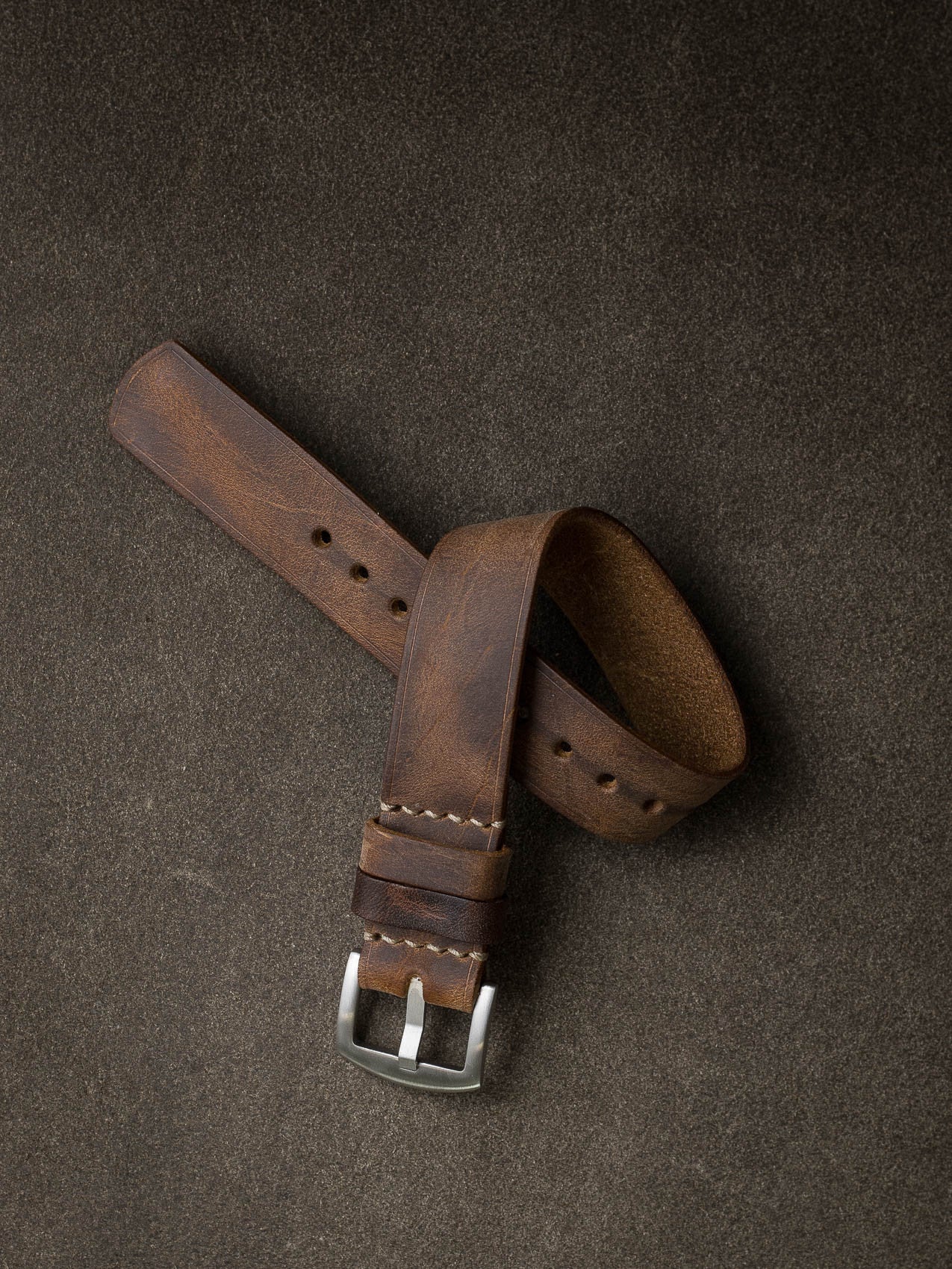 "Trufit" Leather Single Pass Watch Strap