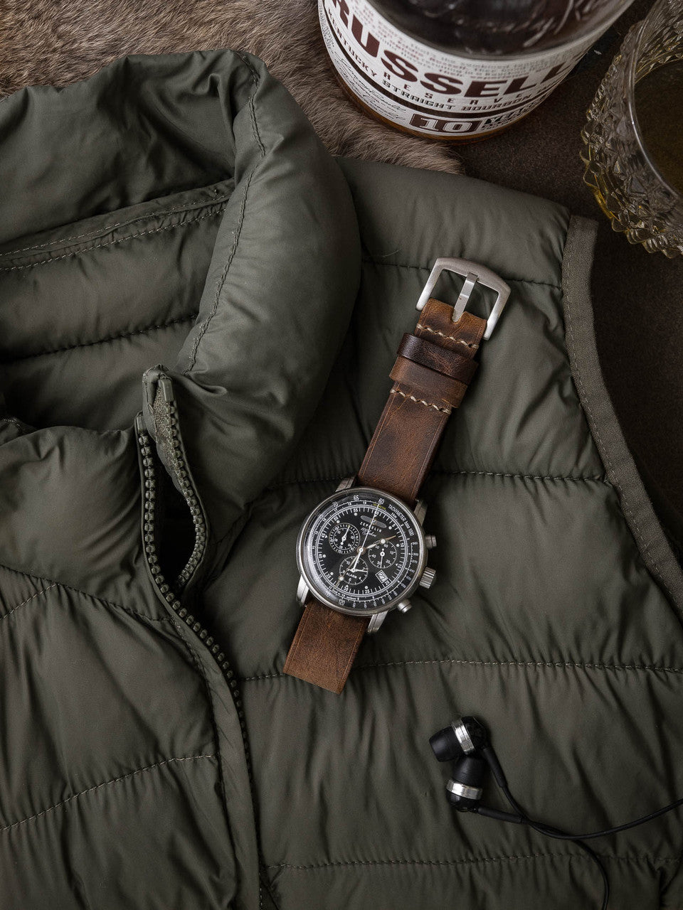 "Trufit" Leather Single Pass Watch Strap