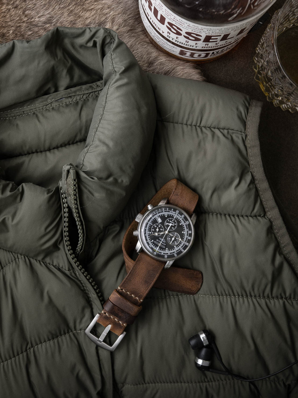 "Trufit" Leather Single Pass Watch Strap