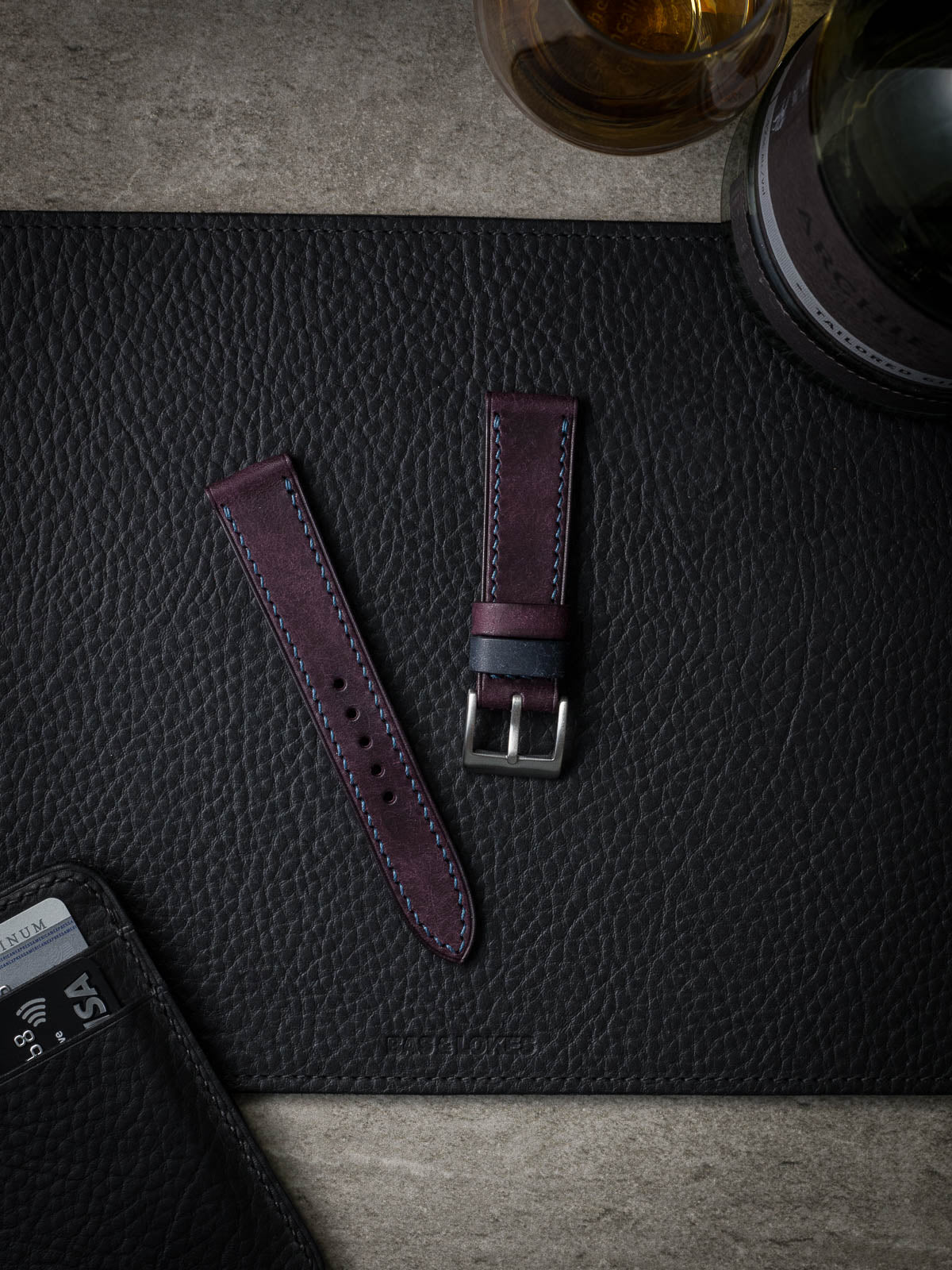 "Turnbull" Royal Purple Leather Watch Strap