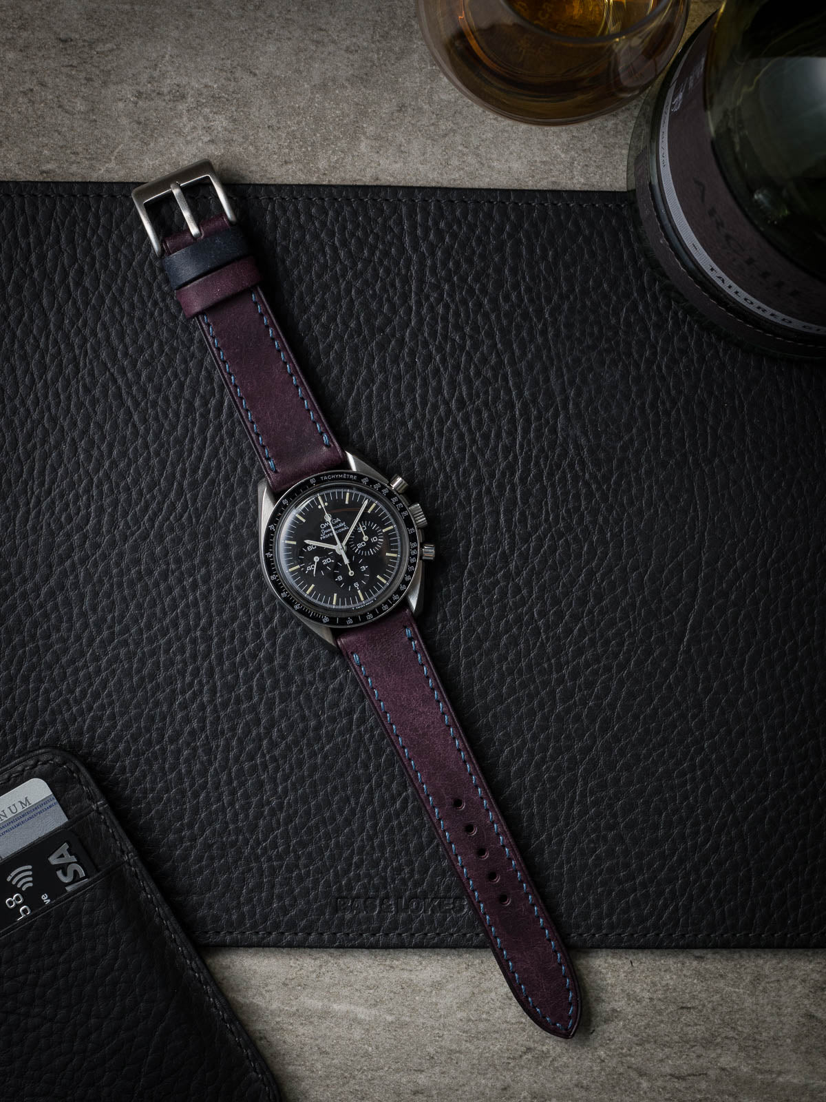 "Turnbull" Royal Purple Leather Watch Strap