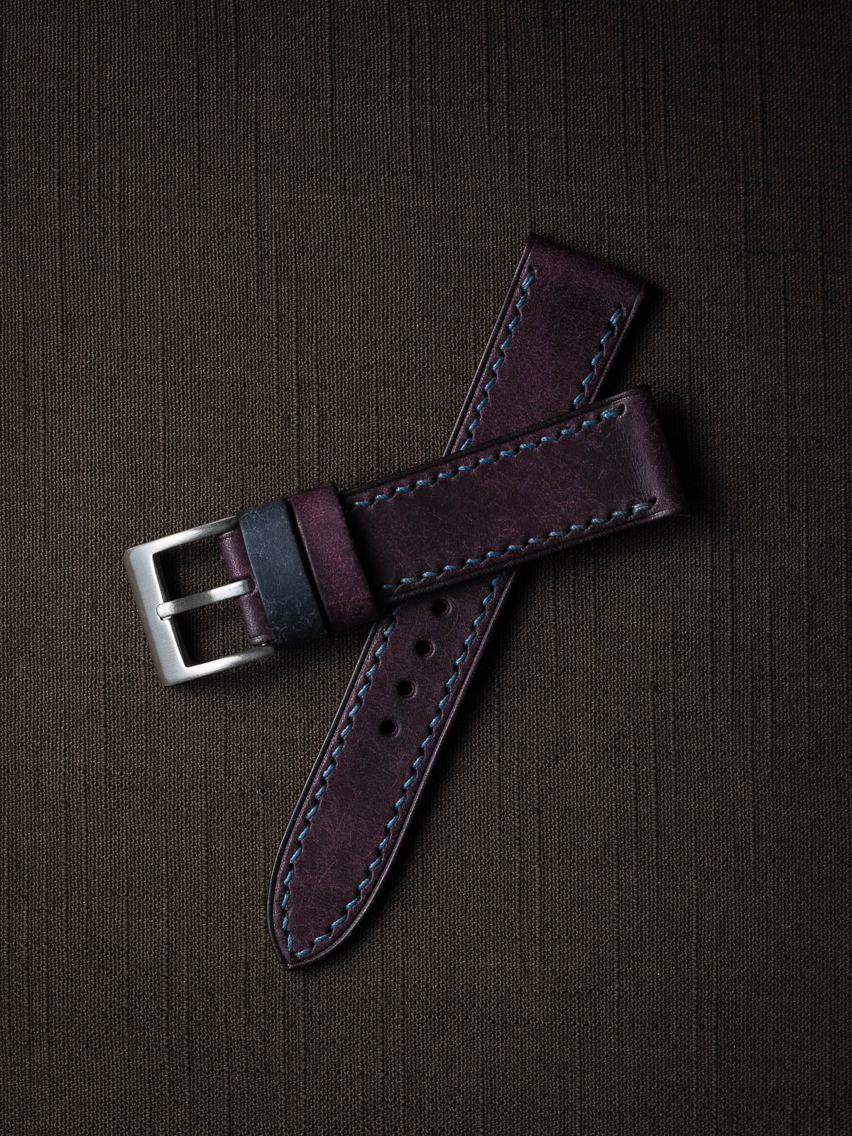"Turnbull" Royal Purple Leather Watch Strap