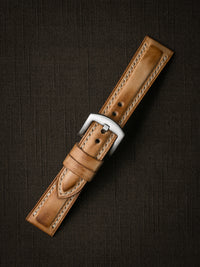 "Underwood" Natural Vintage Padded Leather Watch Strap