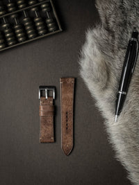 "Vega" Havana Tan Leather Watch Strap