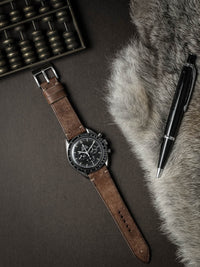 "Vega" Havana Tan Leather Watch Strap