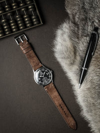 "Vega" Havana Tan Leather Watch Strap