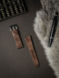 "Vega" Havana Tan Leather Watch Strap