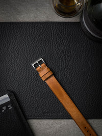 "Windsor" Butterscotch Leather Single Pass Watch Strap