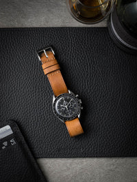 "Windsor" Butterscotch Leather Single Pass Watch Strap