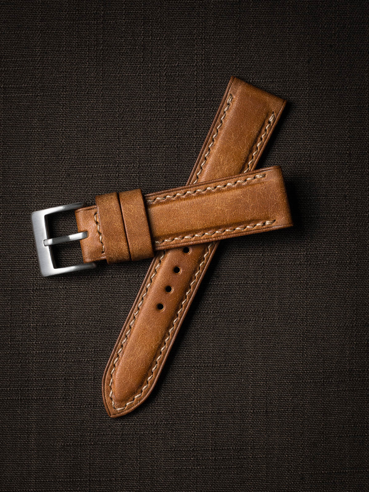 "Woodgate" Butterscotch Padded Leather Watch Strap