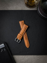"Woodgate" Butterscotch Padded Leather Watch Strap