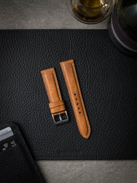 "Woodgate" Butterscotch Padded Leather Watch Strap