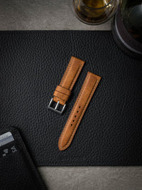 "Woodgate" Butterscotch Padded Leather Watch Strap