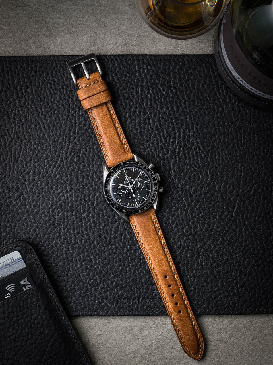 "Woodgate" Butterscotch Padded Leather Watch Strap