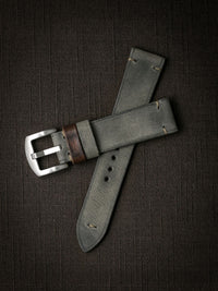 "Worthington" Grey Green Leather Watch Strap
