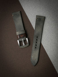 "Worthington" Grey Green Leather Watch Strap
