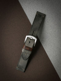 "Worthington" Grey Green Leather Watch Strap