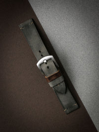 "Worthington" Grey Green Leather Watch Strap