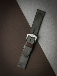 "Worthington" Grey Green Leather Watch Strap